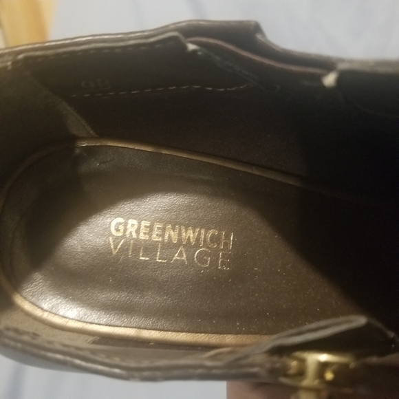 Greenwich village women's brown leather stiletto heel ankle booties - Picture 10 of 12